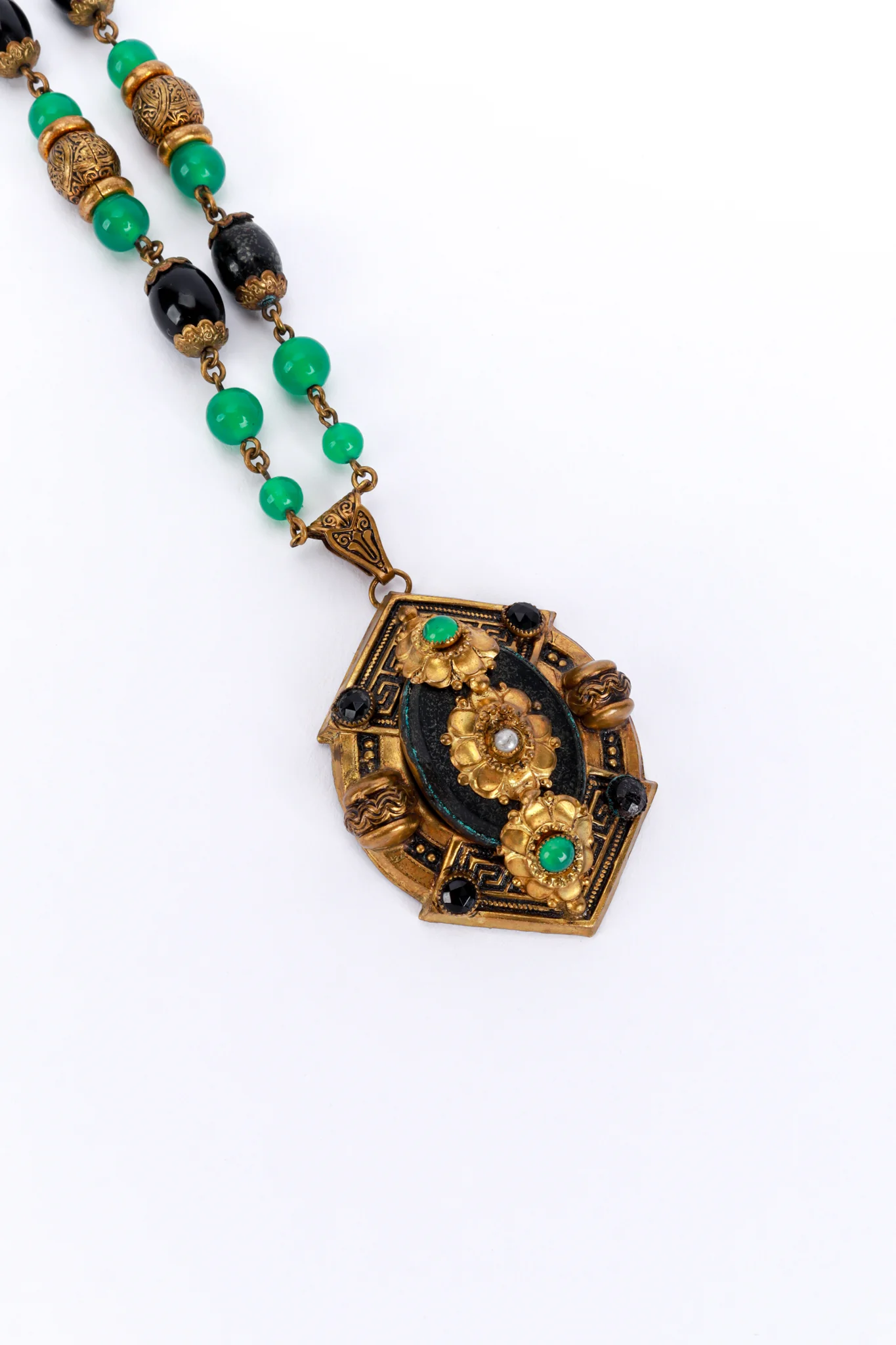 Czech Glass Beaded Pendant Necklace - Image 4