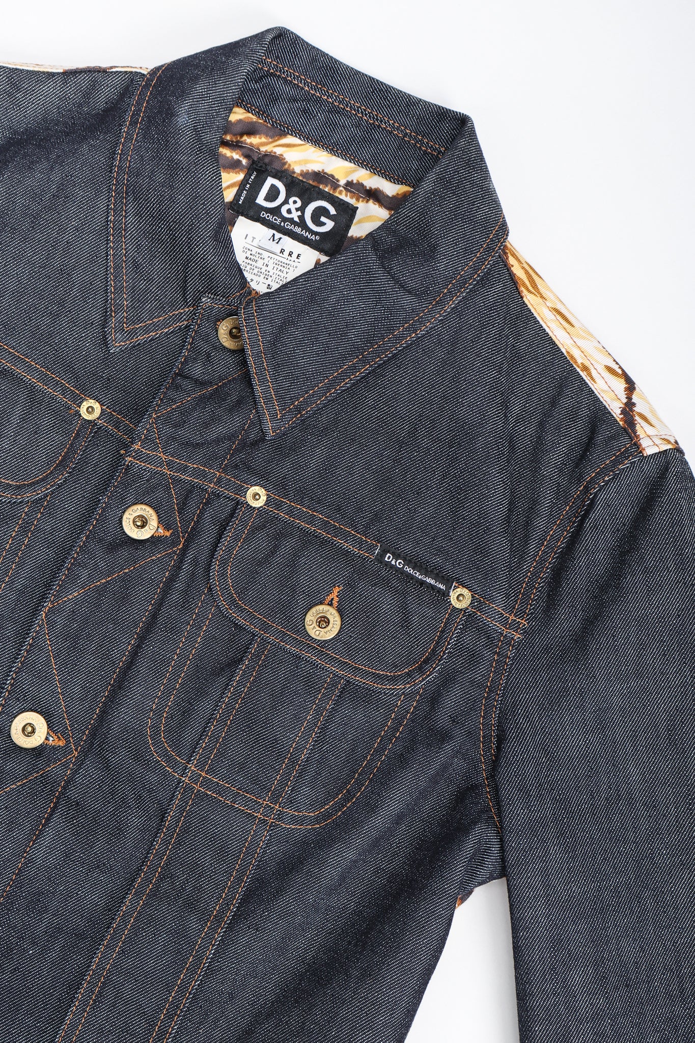 D&G Animal Contrast Denim Jacket - Image 10
