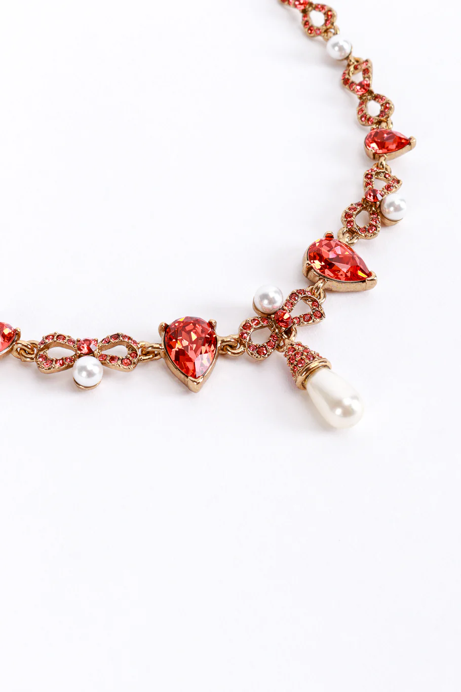 Dainty Crystal Bow Collar Necklace - Image 3
