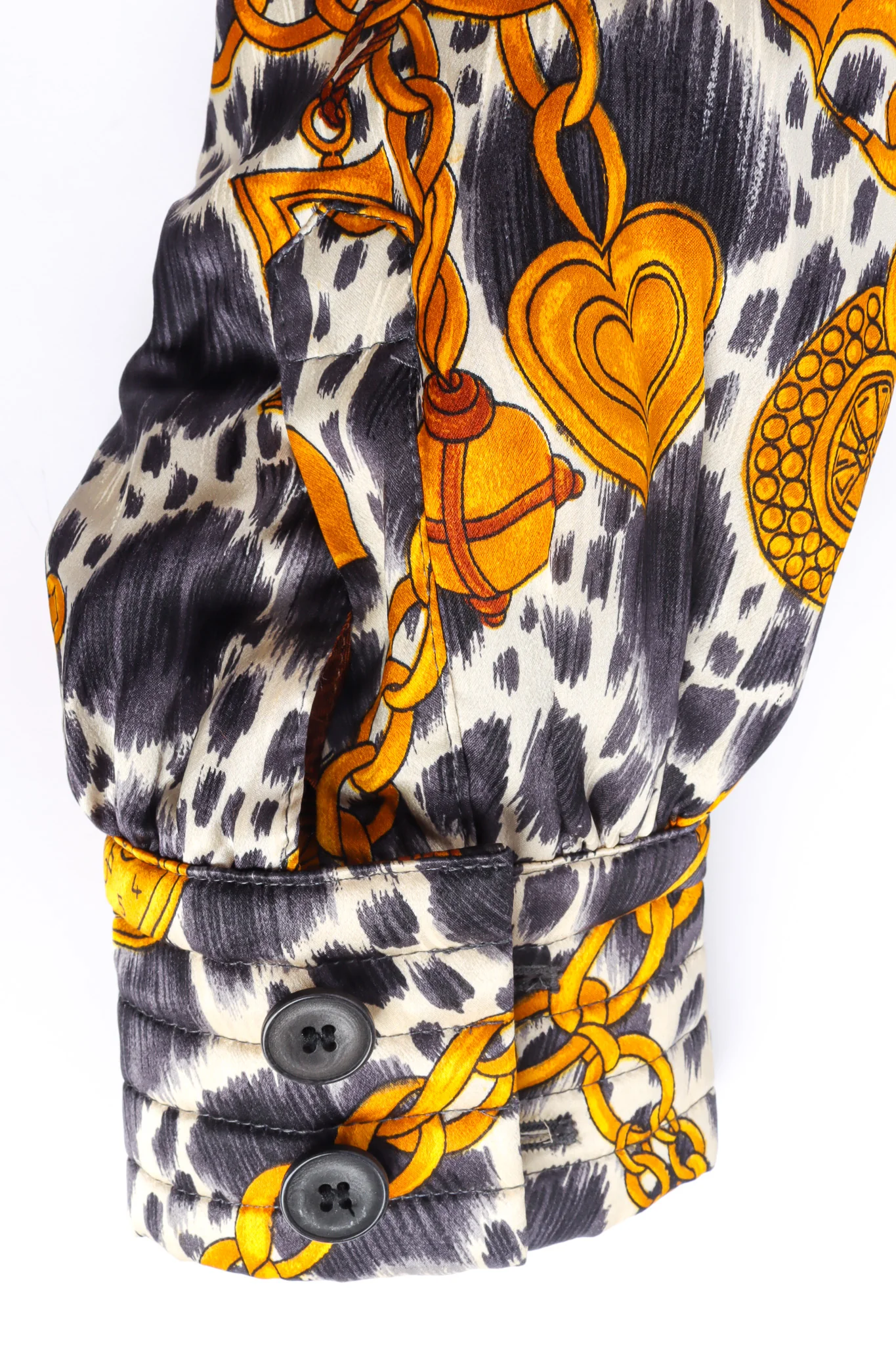 Dalmatian Chain Print Silk Bomber - Image 6