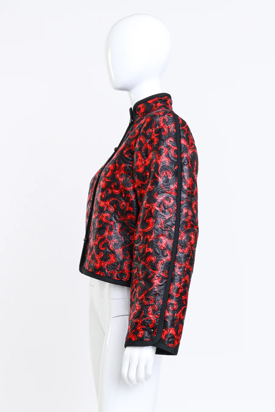 Damask Jacquard Mandarin Jacket - Image 3