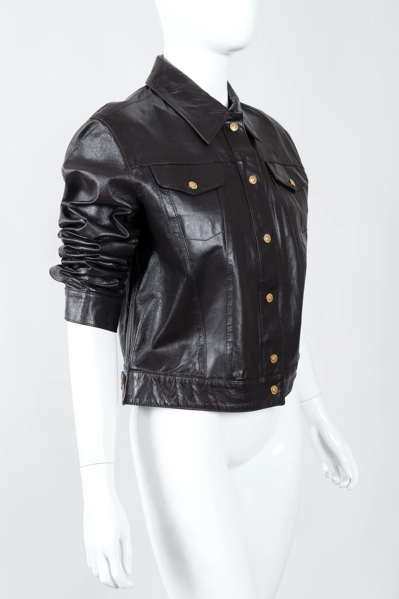 Dark Chocolate Leather Jacket - Image 2