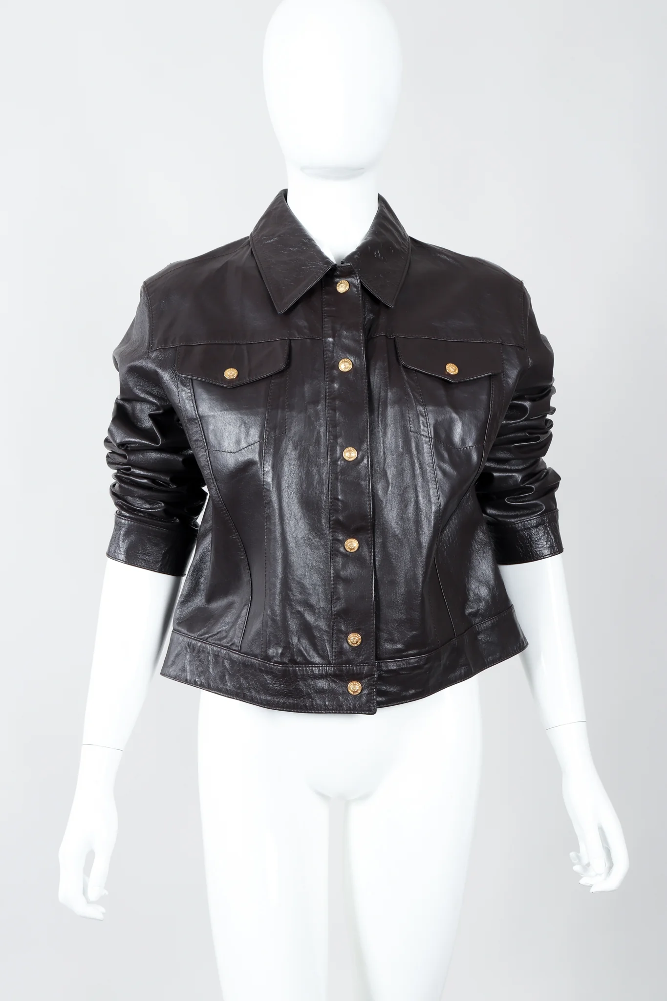 Dark Chocolate Leather Jacket - Image 3