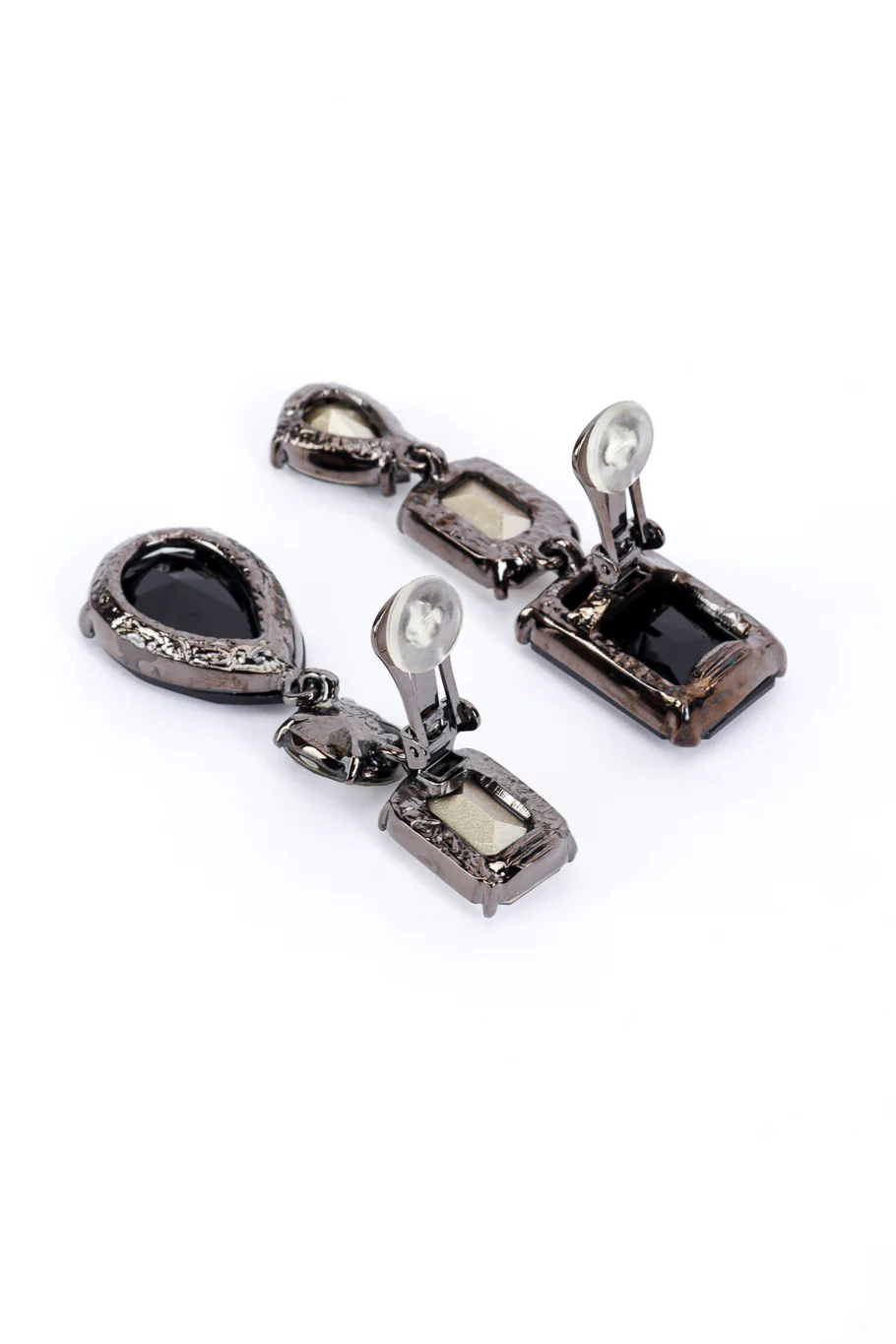 Dark Crystal Gem Drop Earrings - Image 4