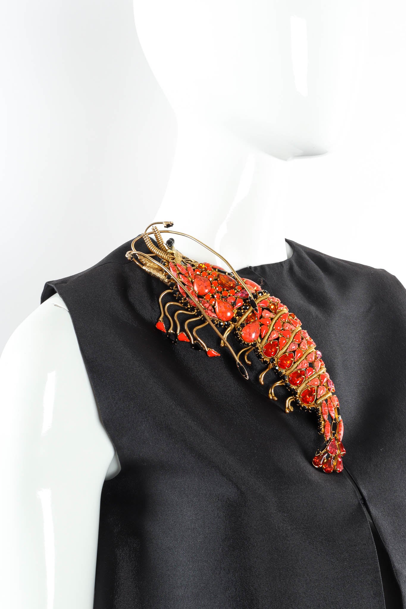 Jewel Lobster Brooch Necklace - Image 7
