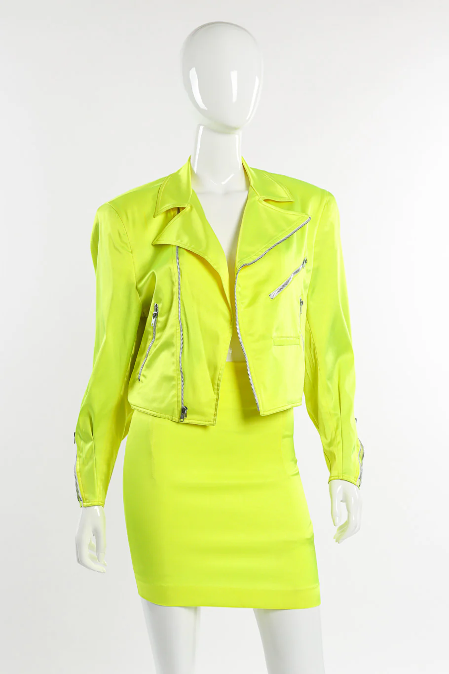 Day-Glo Moto Jacket & Skirt Set - Image 2