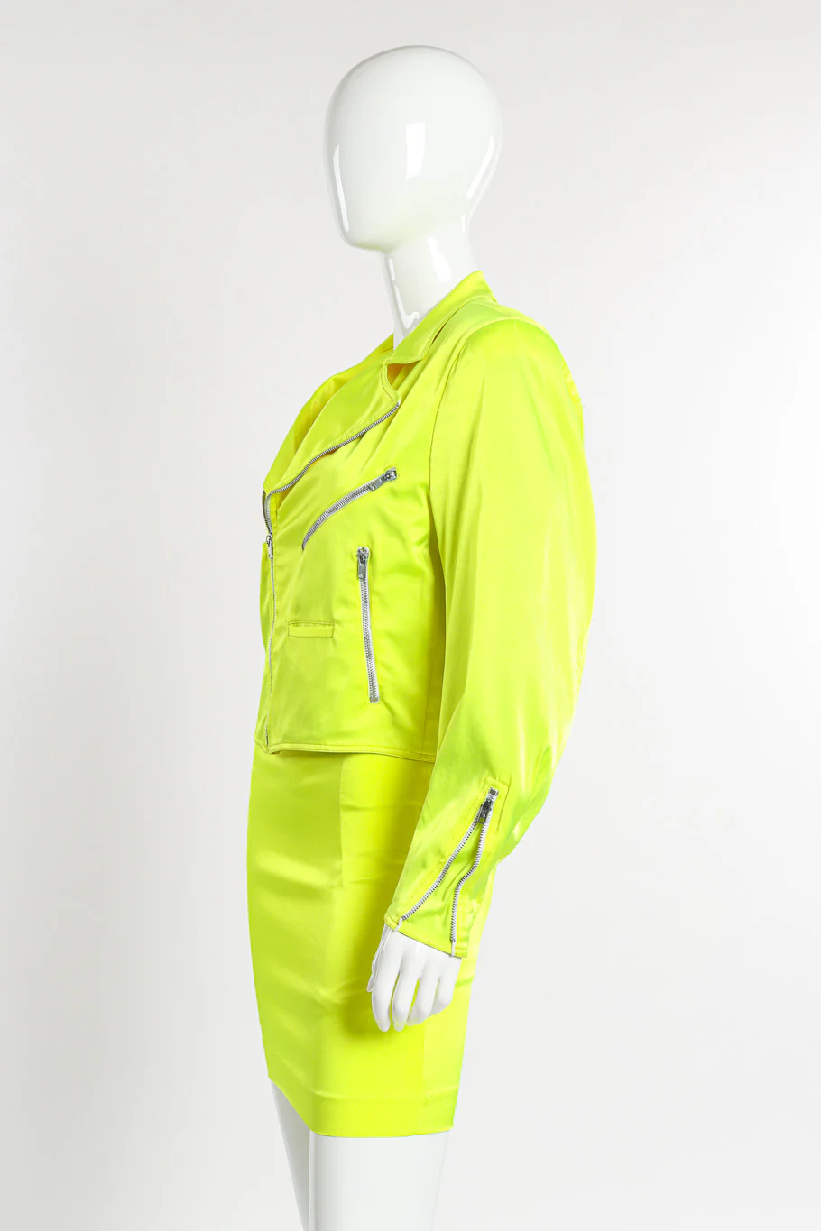 Day-Glo Moto Jacket & Skirt Set - Image 3
