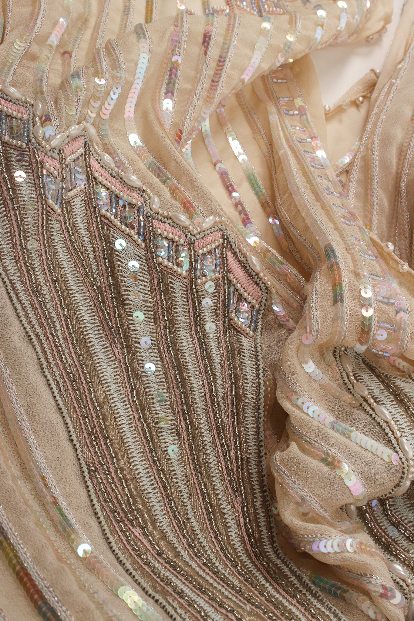 Deco Beaded Cowl Back Gown - Image 20