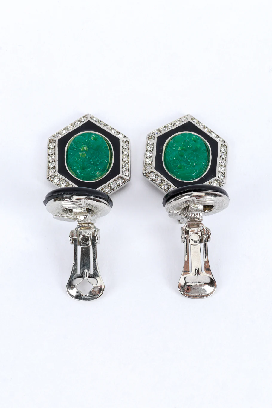 Deco Hexagon Drop Earrings - Image 5