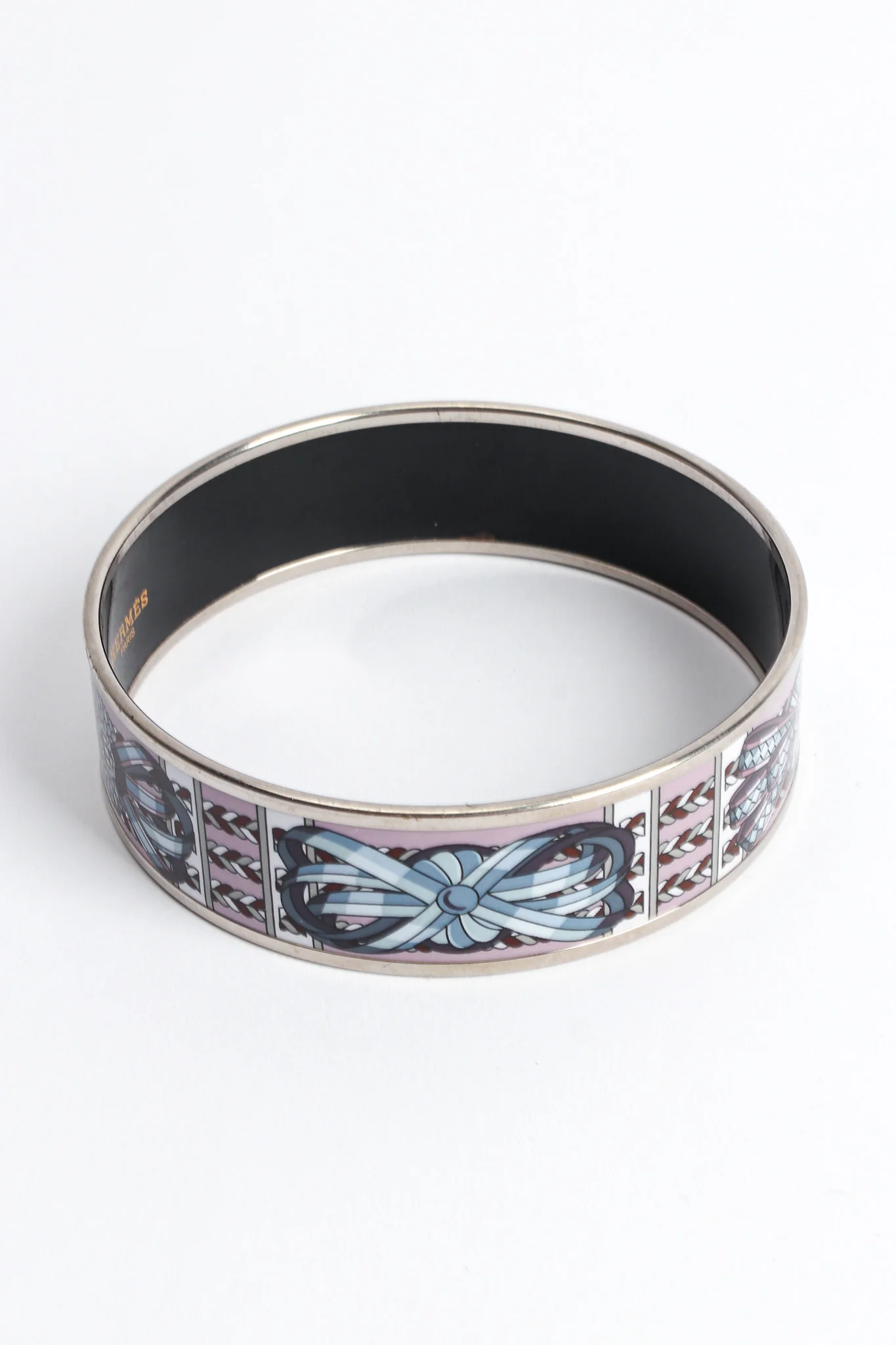 Deco Ribbon Wide Enamel Bracelet - Image 4