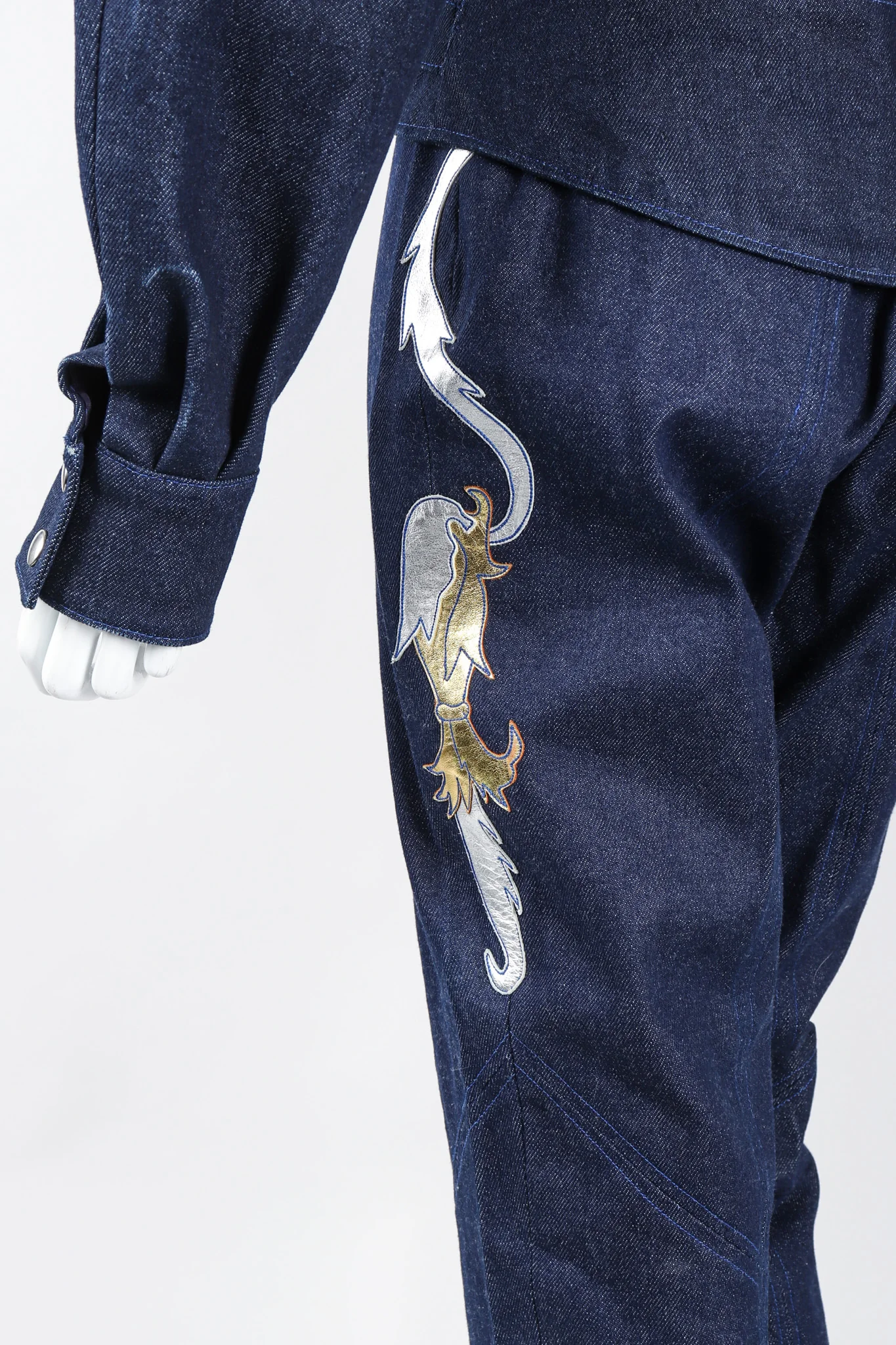 Denim Appliqué Moto Set - Image 14