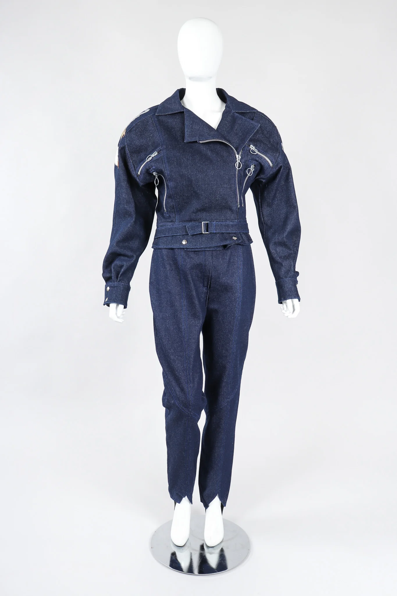 Denim Appliqué Moto Set - Image 3