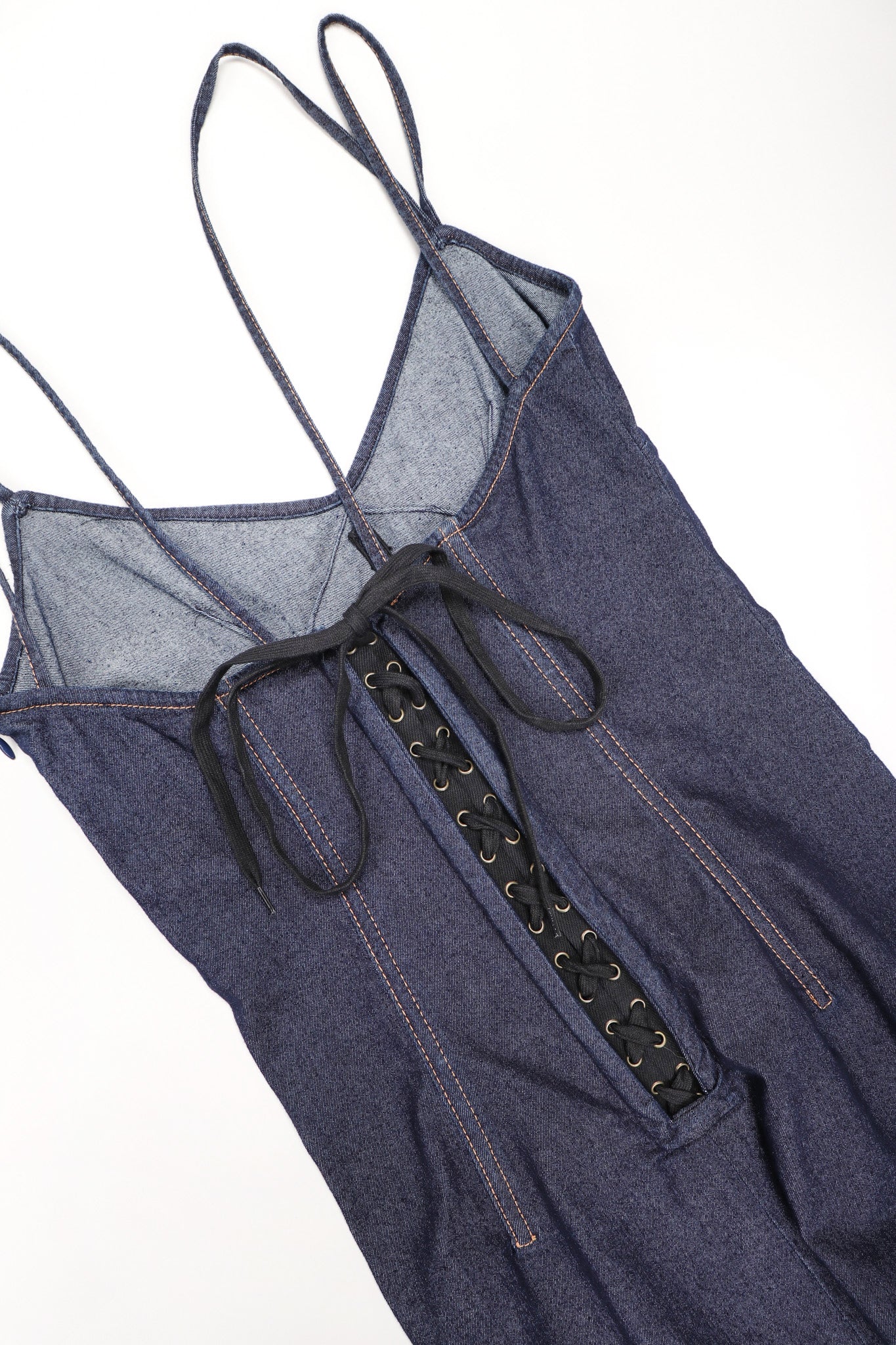 Denim Corset Slip Dress - Image 16