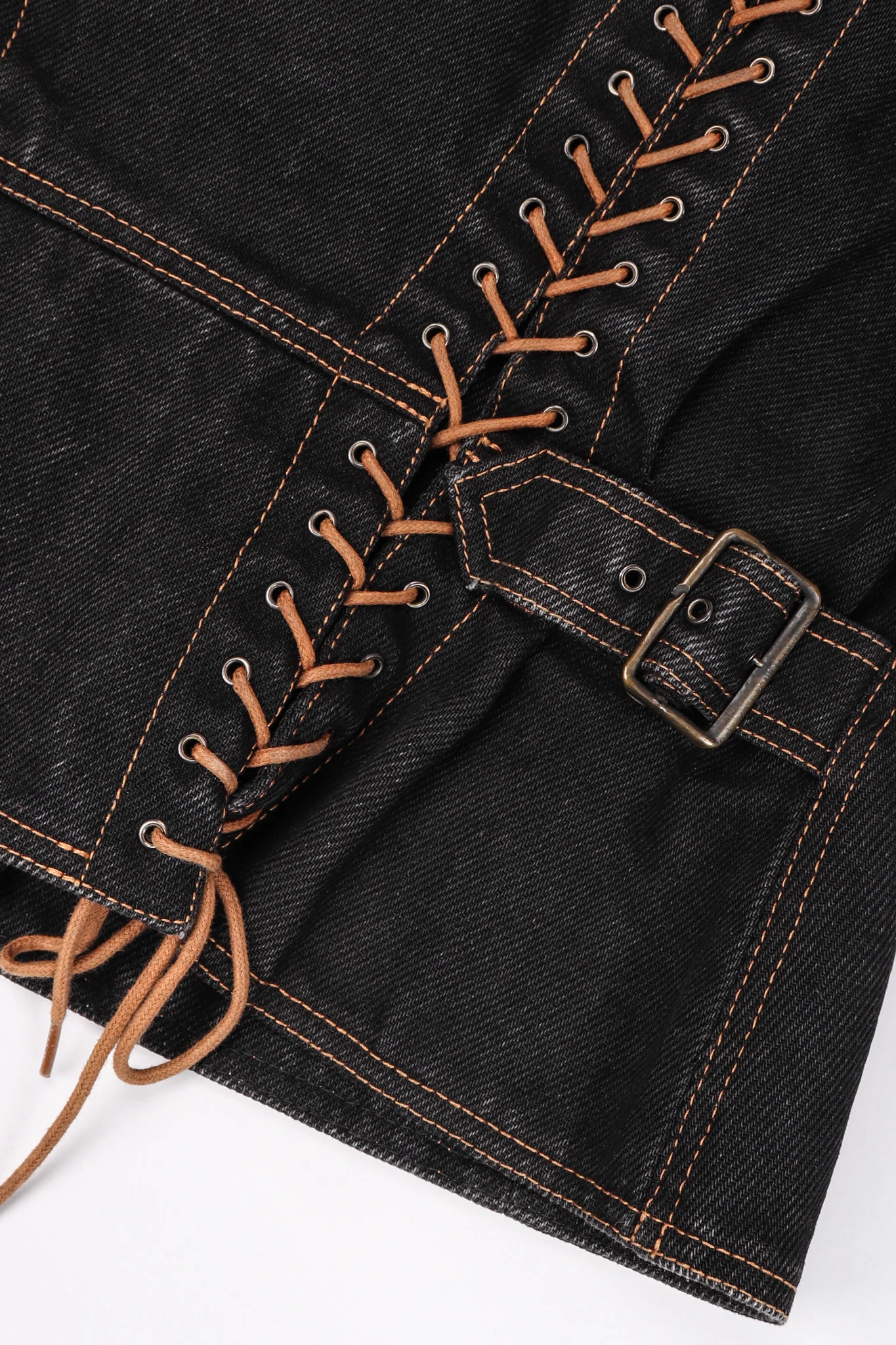 Denim Laced Moto Jacket - Image 15