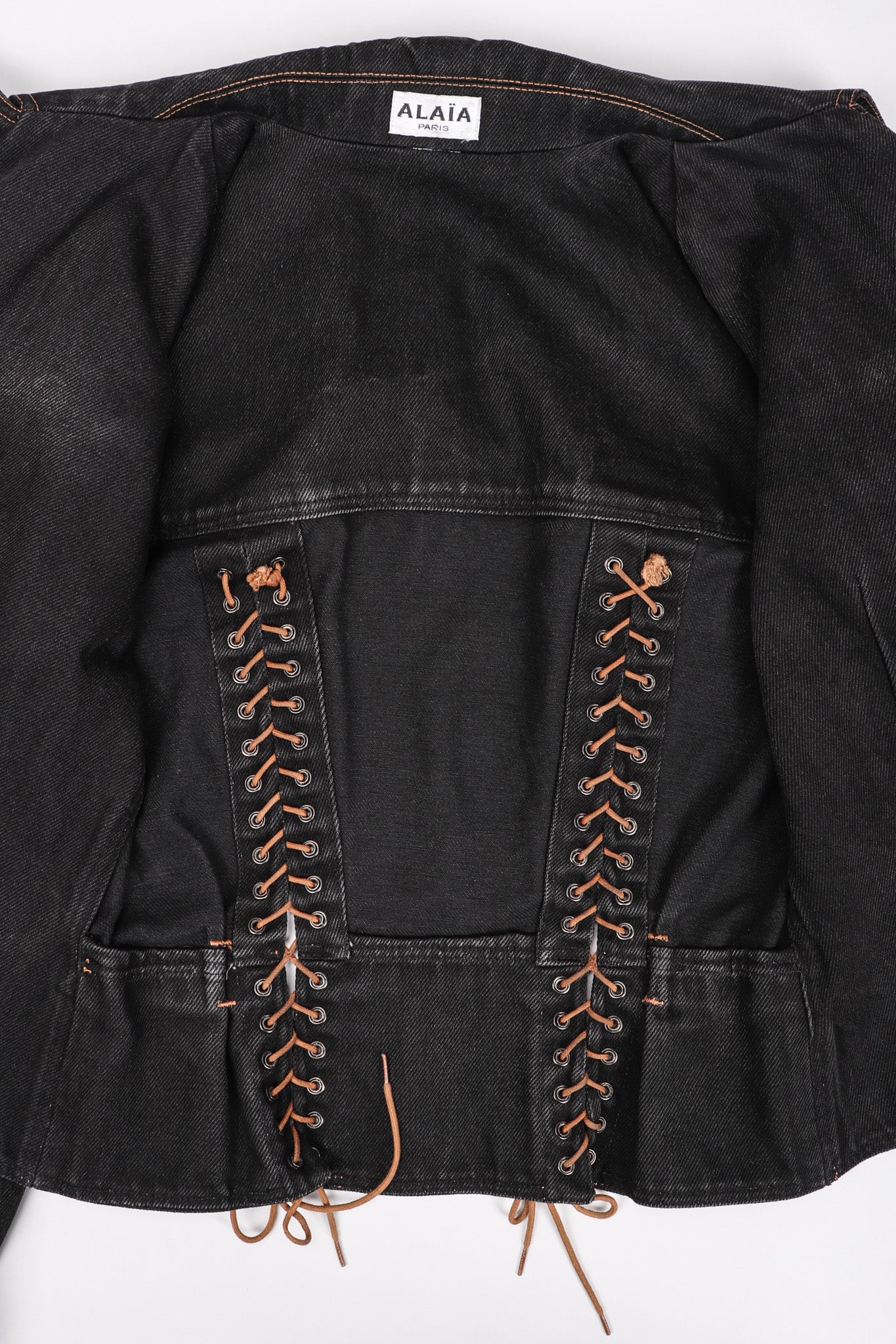 Denim Laced Moto Jacket - Image 18