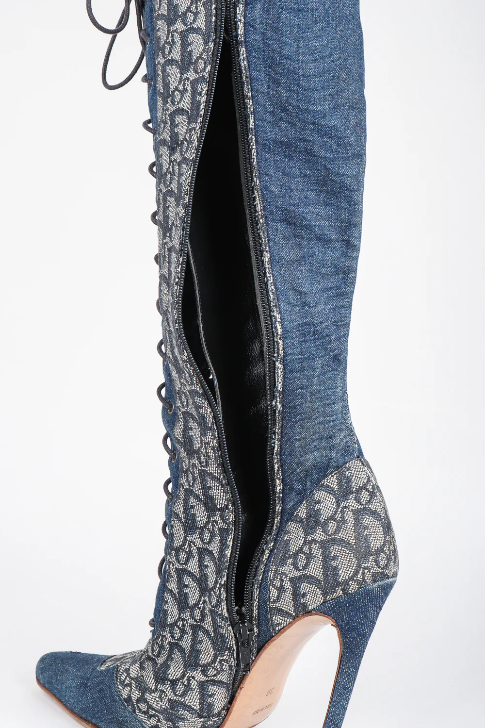 2000 Denim Monogram Boots - Image 11