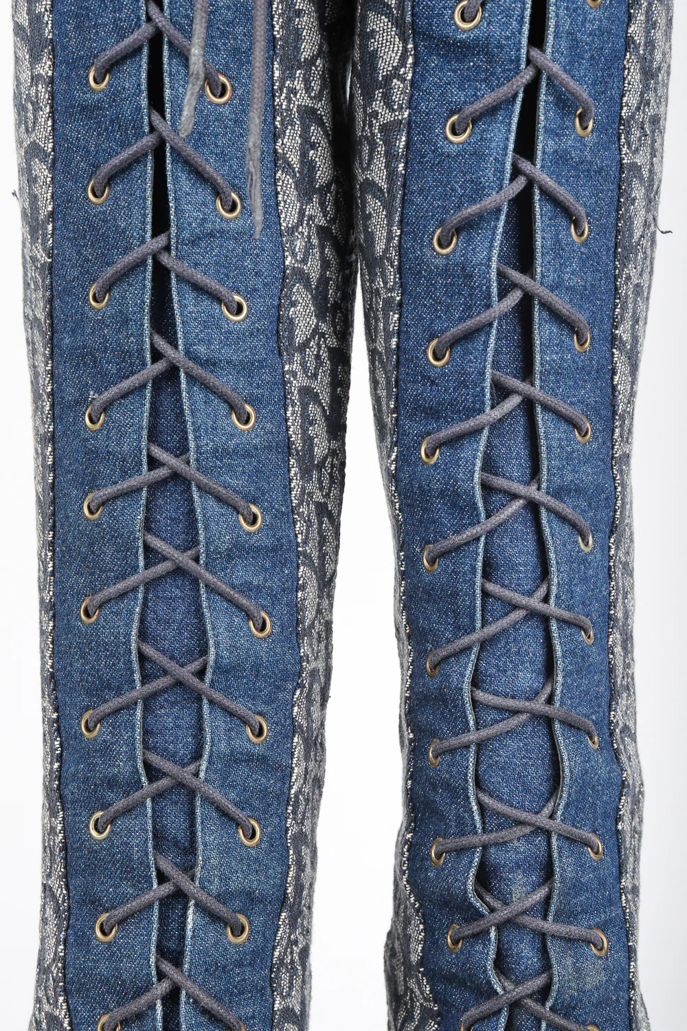 2000 Denim Monogram Boots - Image 9