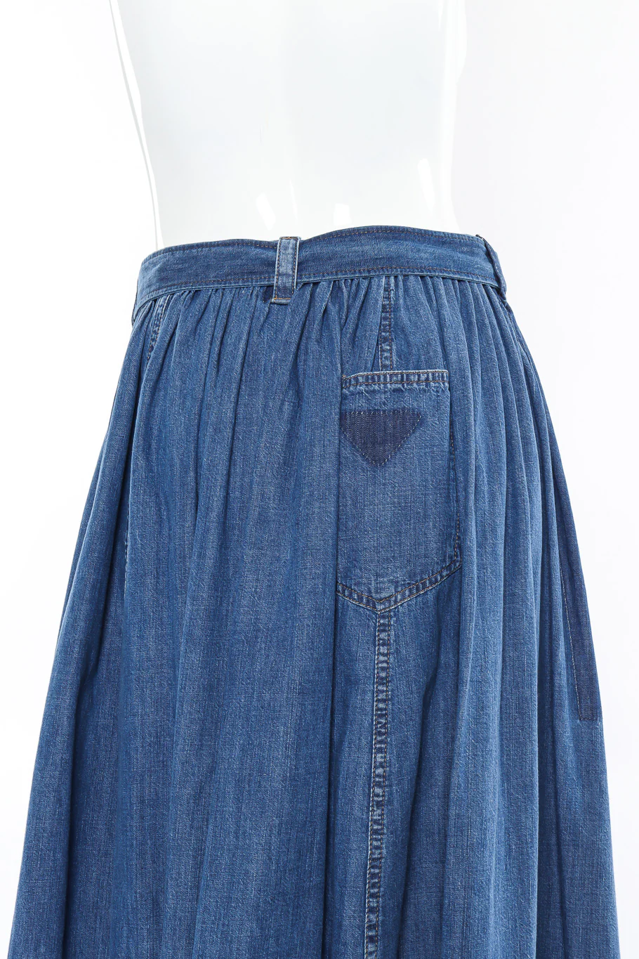 Denim Peasant Skirt - Image 4