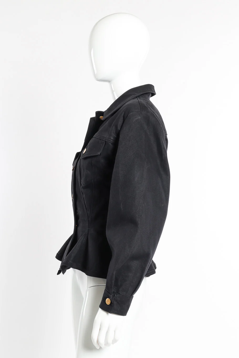 Denim Peplum Jacket - Image 2