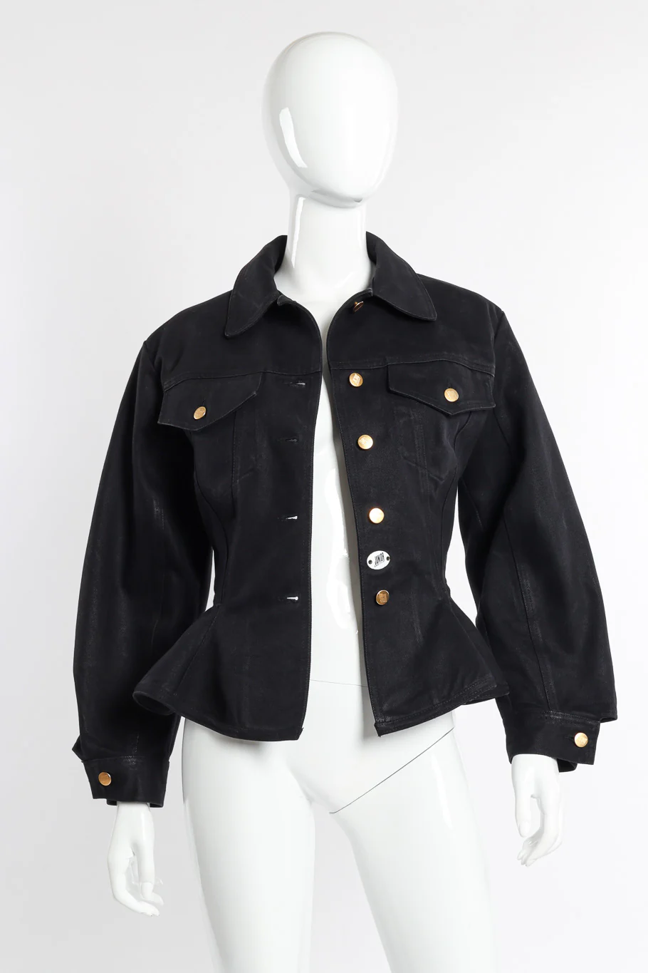 Denim Peplum Jacket - Image 4