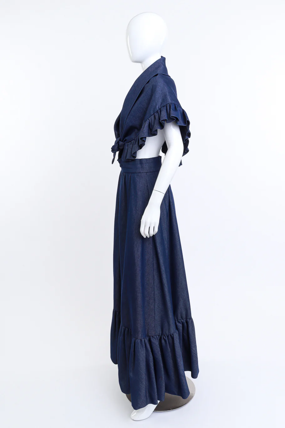 Denim Shawl & Skirt Set - Image 3