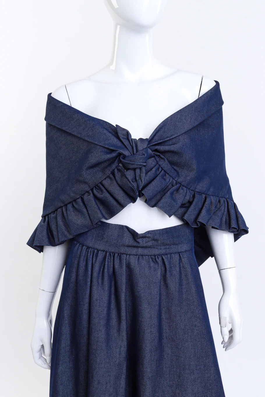 Denim Shawl & Skirt Set - Image 5