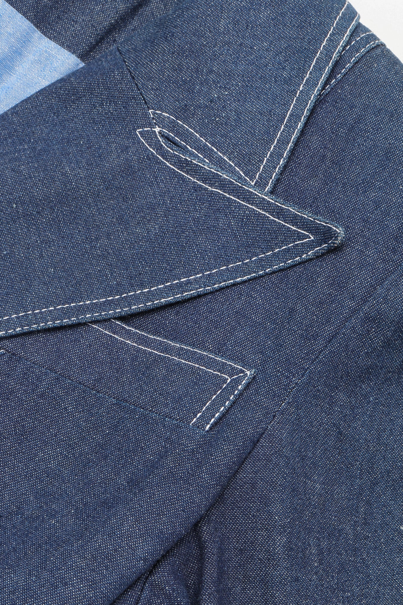 Denim Wide Lapel Flare Jacket - Image 13
