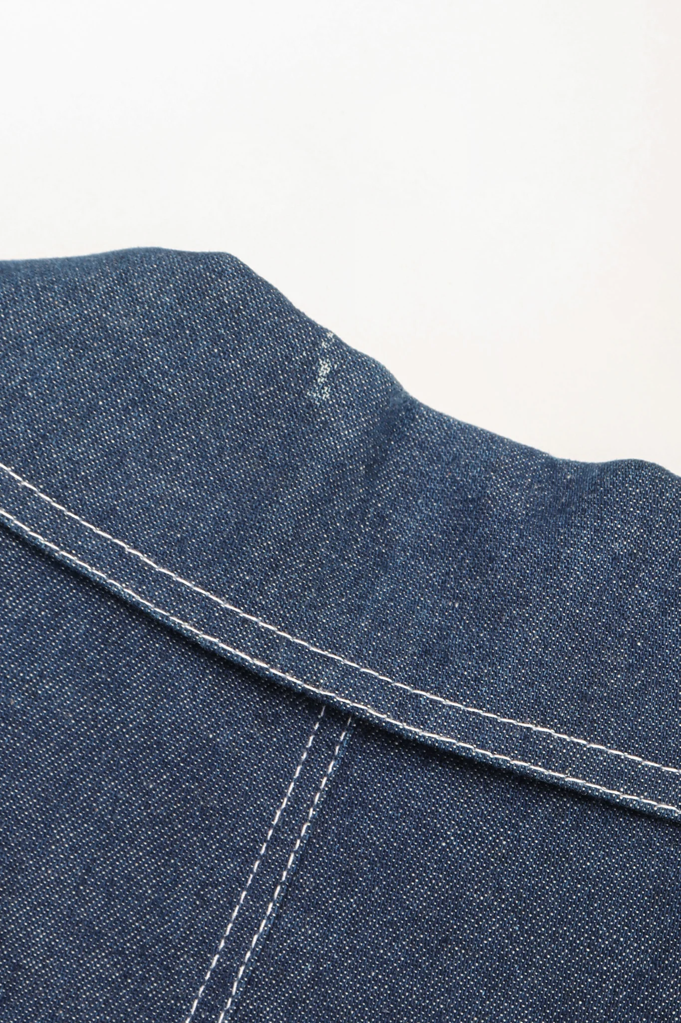 Denim Wide Lapel Flare Jacket - Image 14