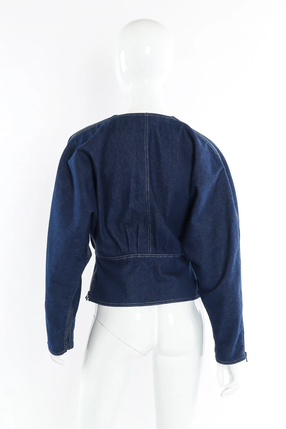 Denim Zip Dolman Jacket - Image 3