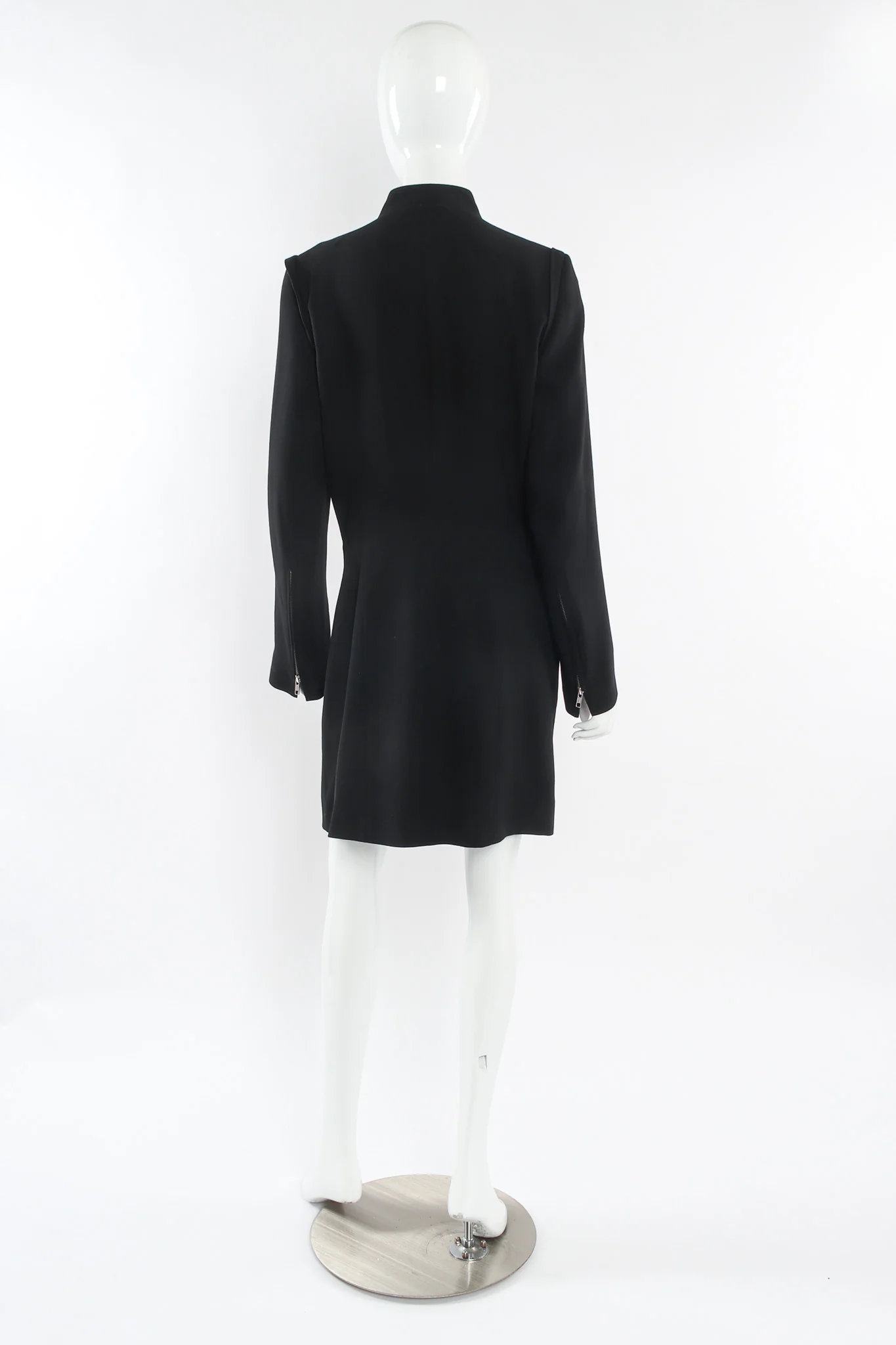 Diagonal Breasted Wool Jacket - Image 3