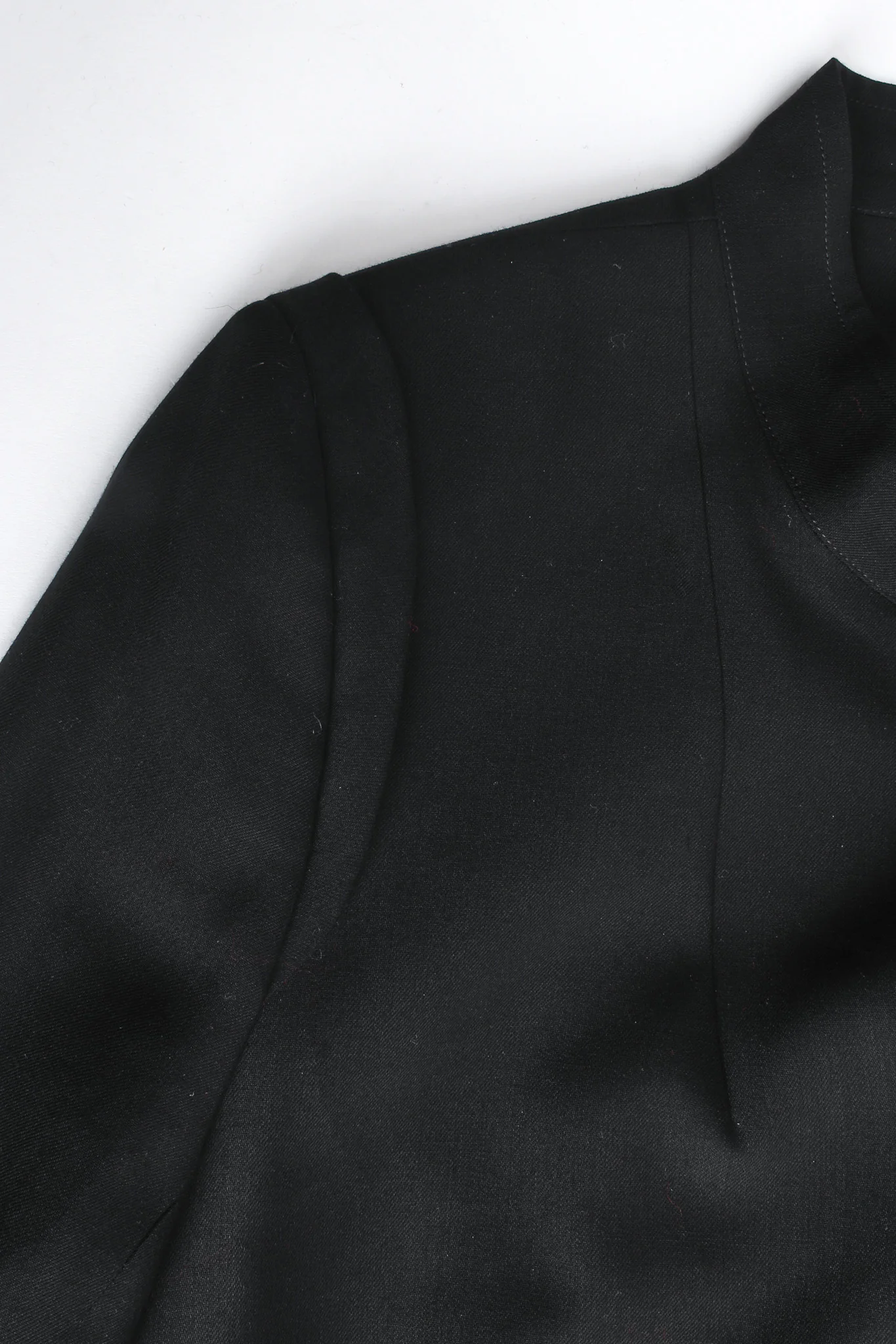 Diagonal Breasted Wool Jacket - Image 7
