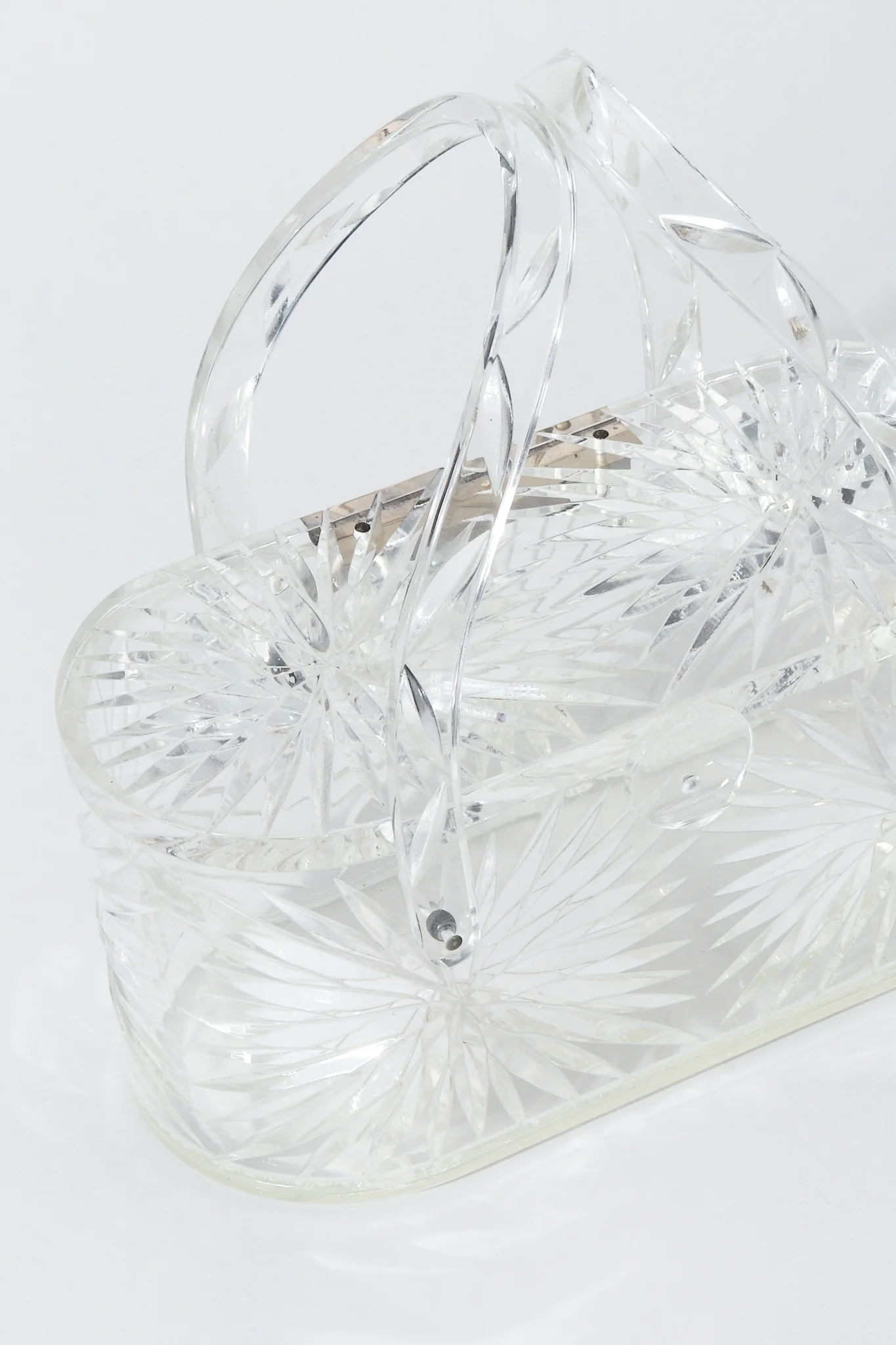 Diamond-Cut Lucite Box Bag - Image 2