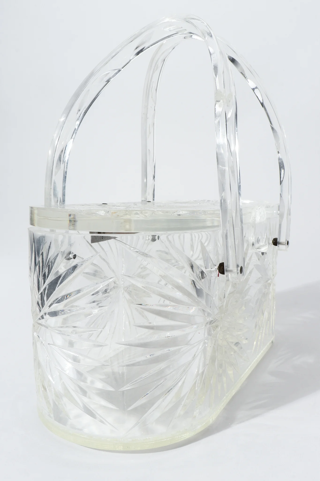 Diamond-Cut Lucite Box Bag - Image 7