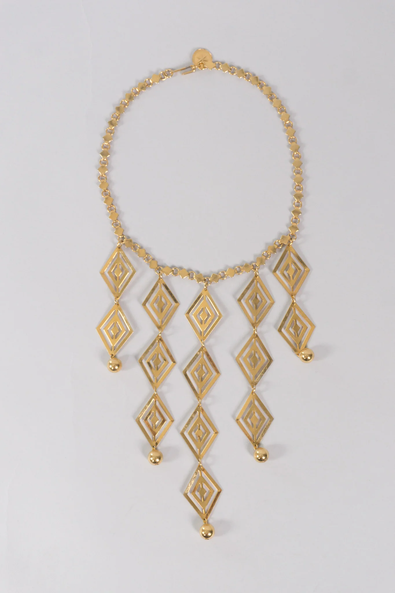 Diamond Cutout Bib Necklace - Image 3