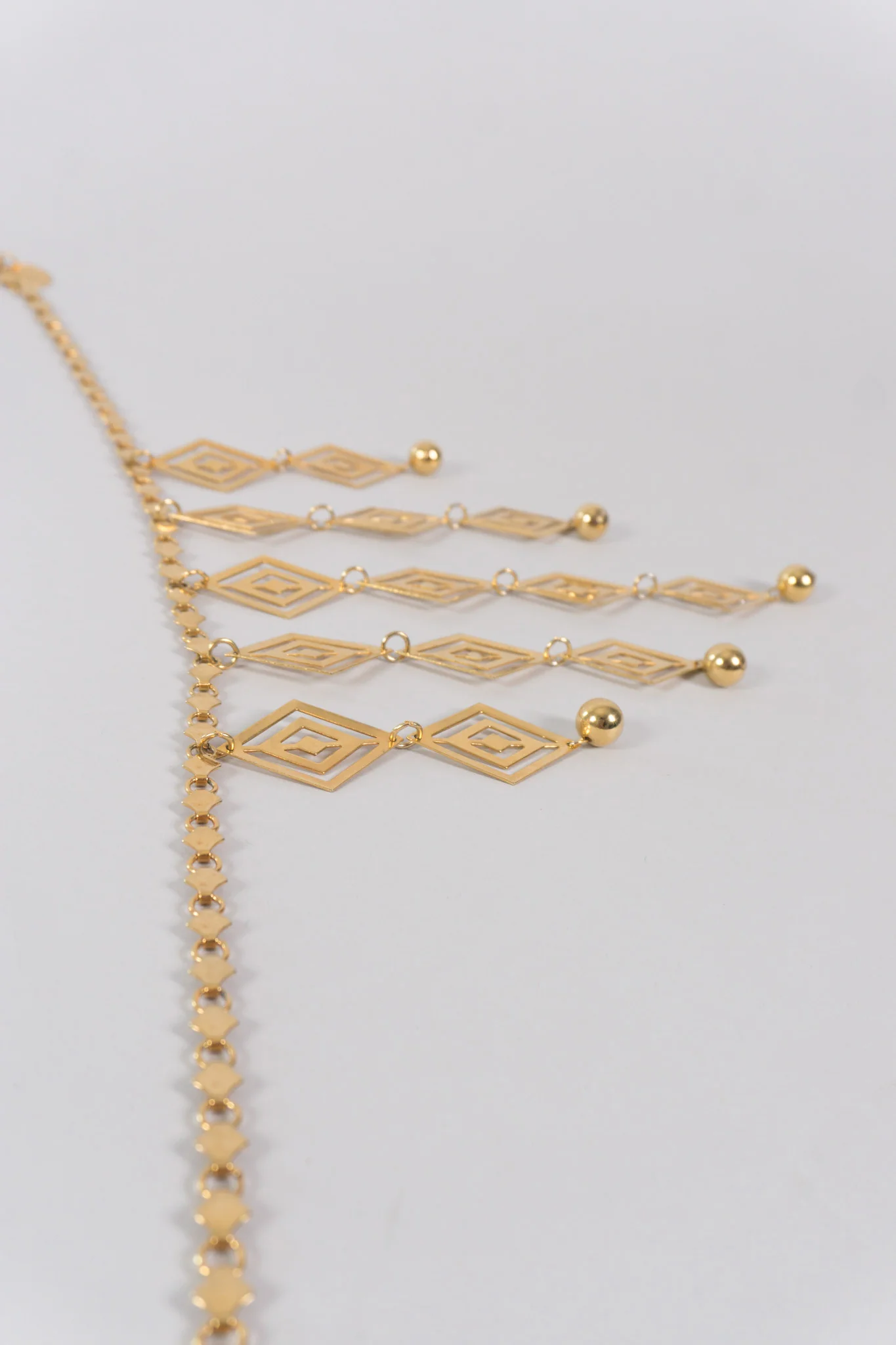 Diamond Cutout Bib Necklace - Image 4