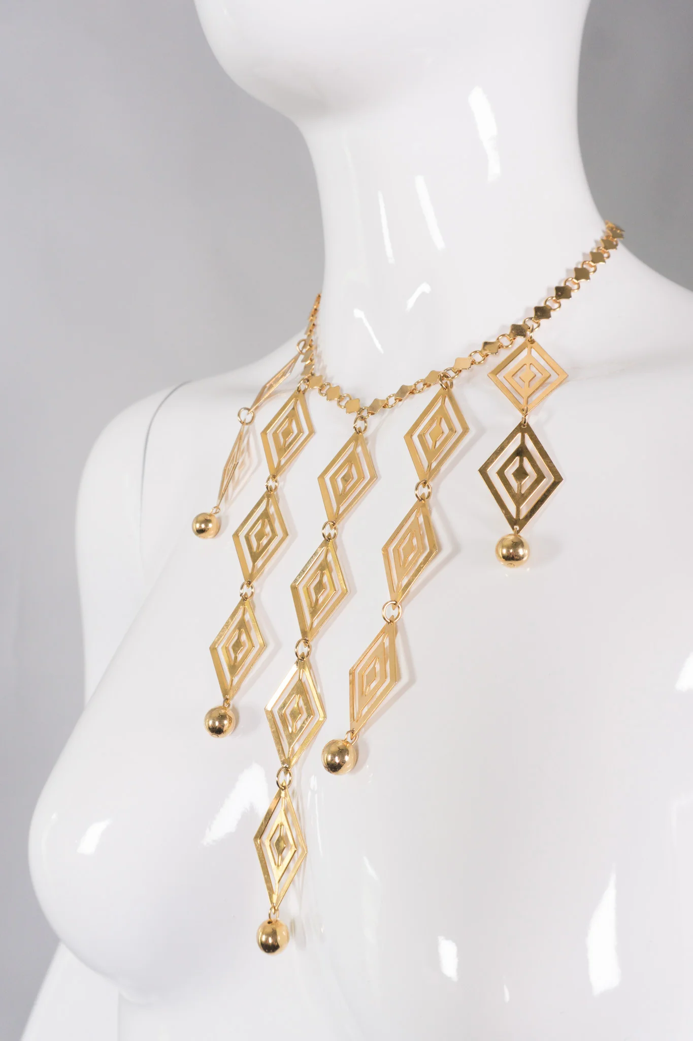 Diamond Cutout Bib Necklace - Image 7
