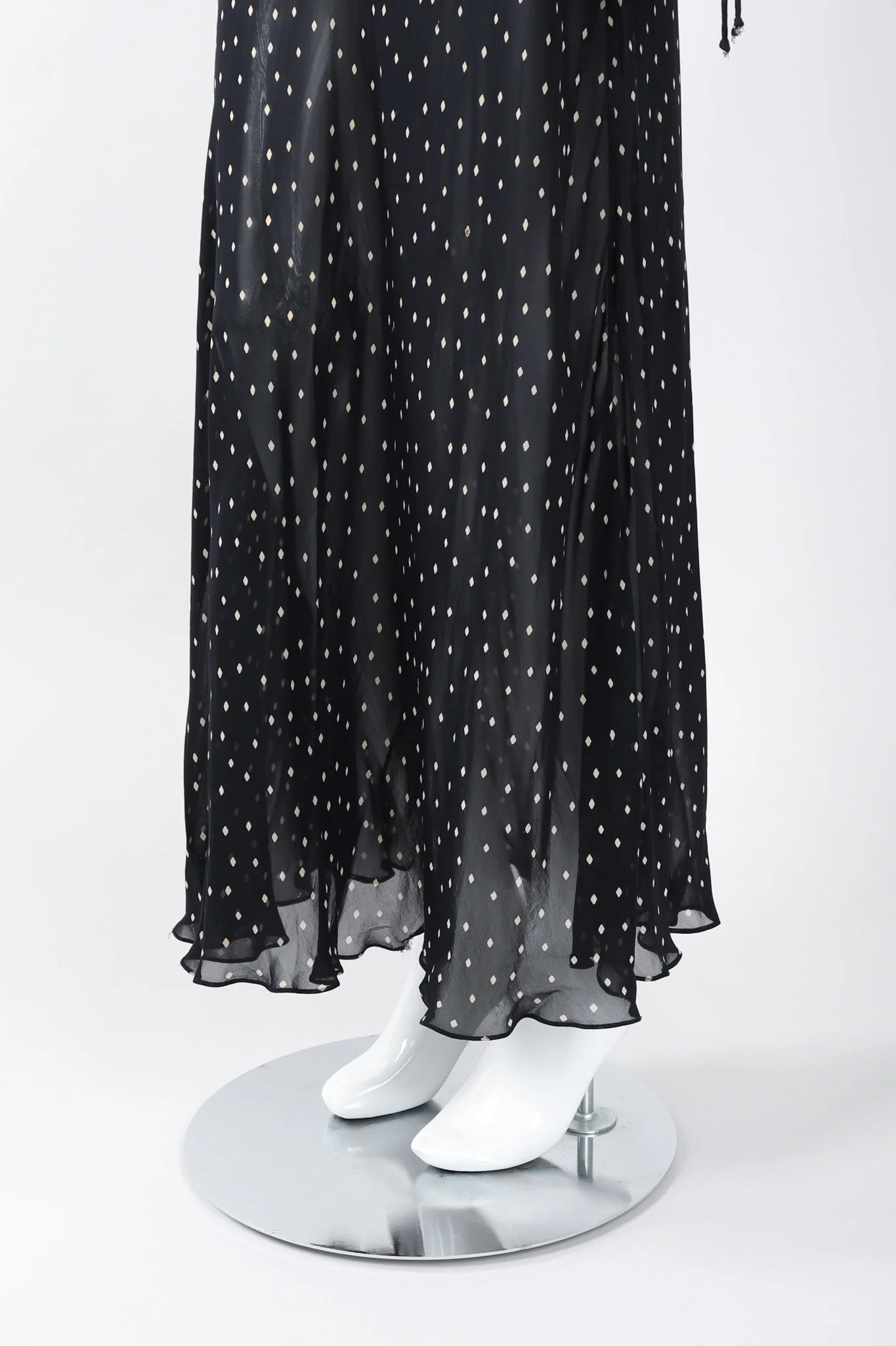 Diamond Dot Chiffon Bias Dress - Image 12