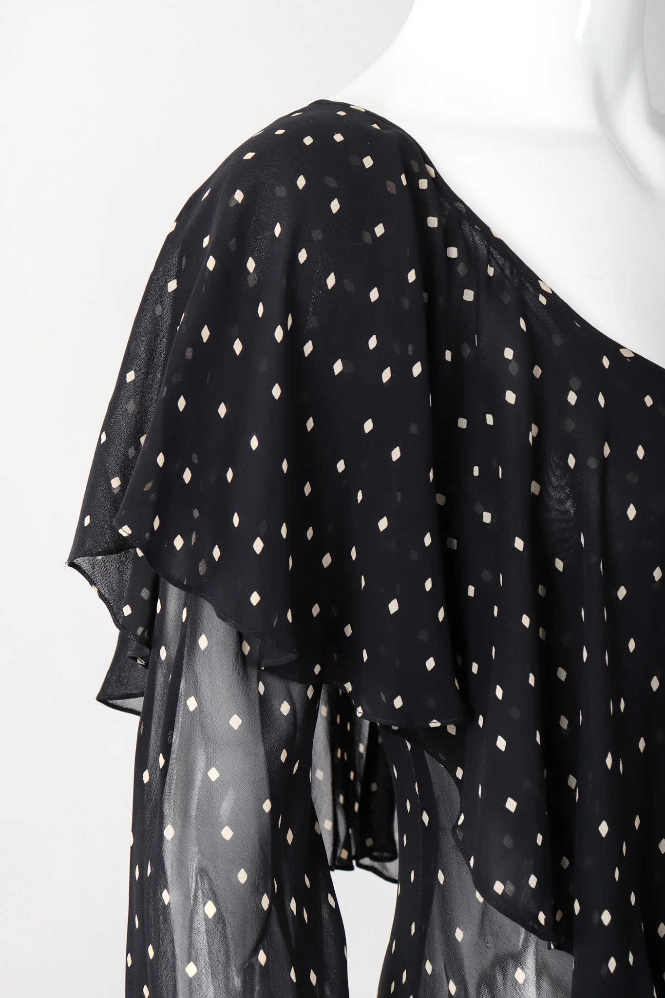 Diamond Dot Chiffon Bias Dress - Image 8