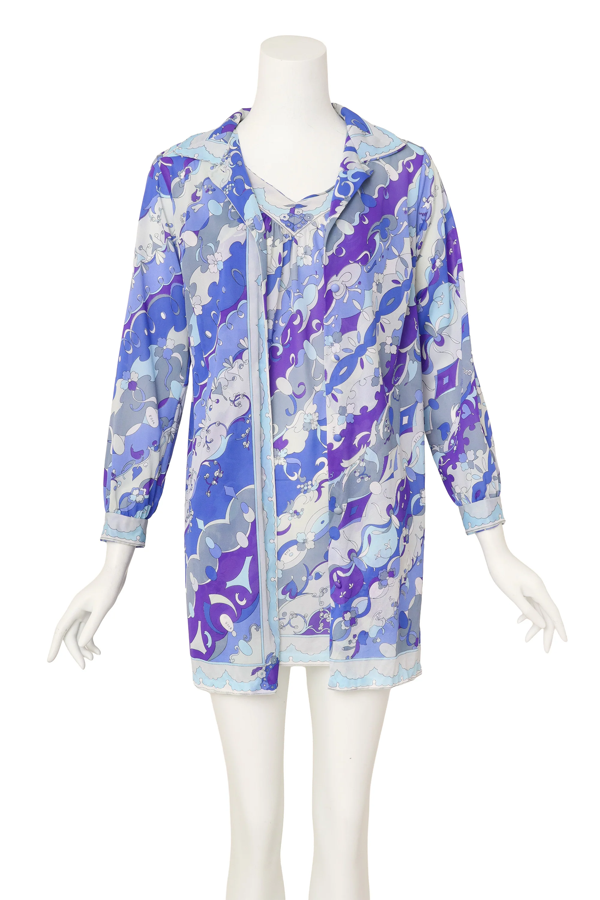 Diamond Floral Patterned Slip Set