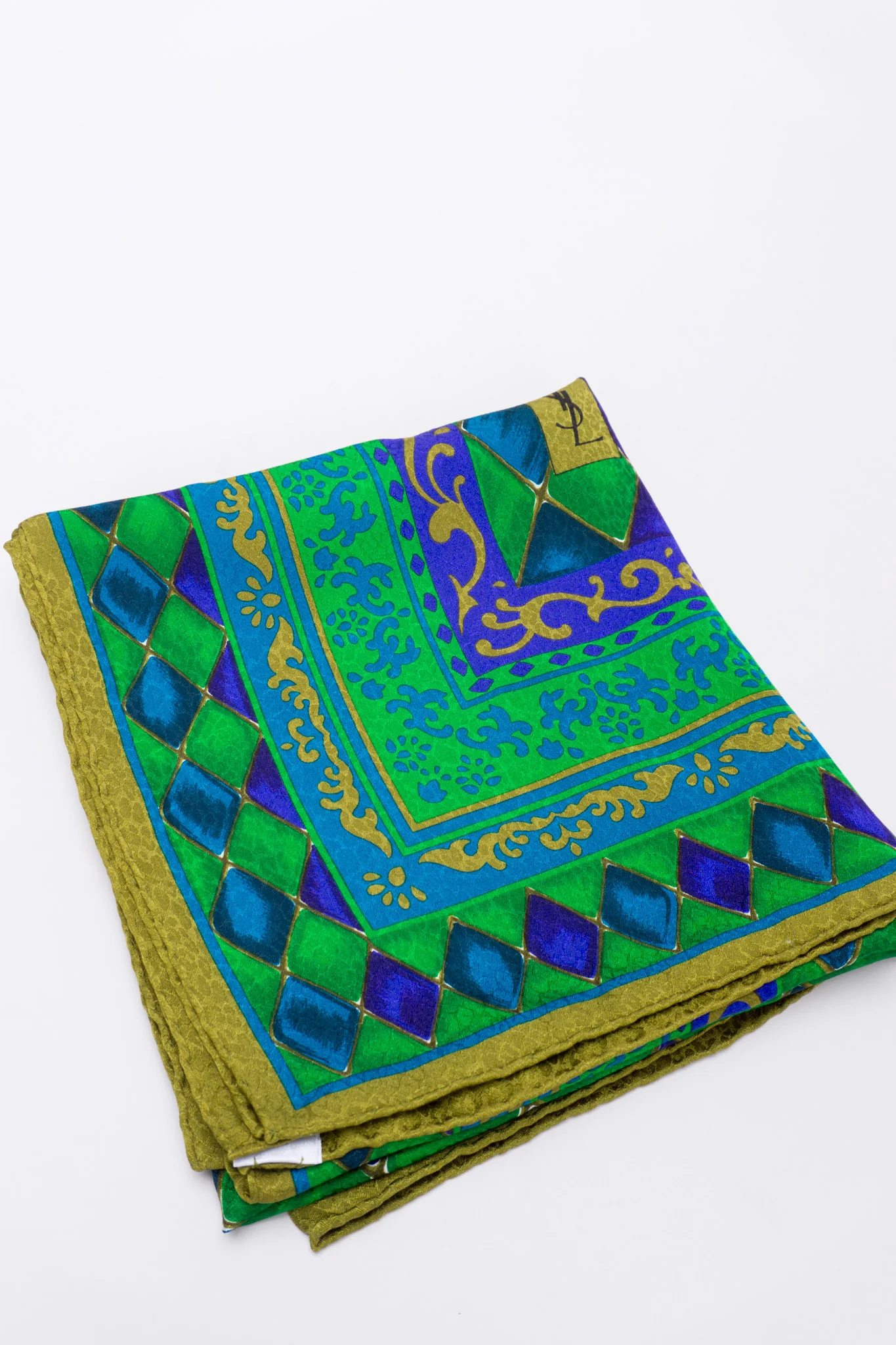 Diamond Harlequin Silk Scarf - Image 10