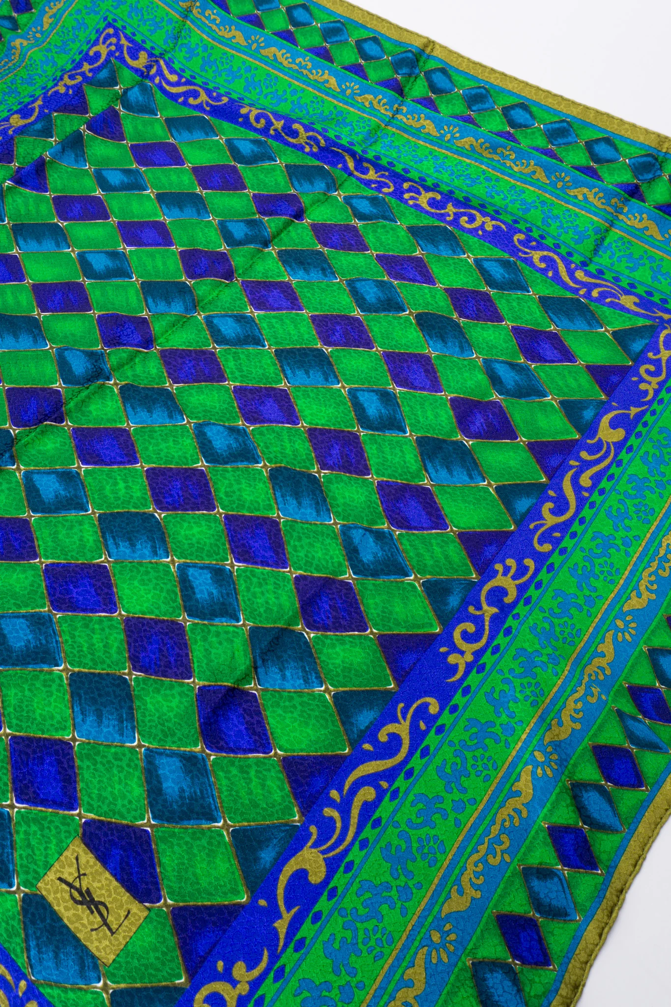 Diamond Harlequin Silk Scarf - Image 6