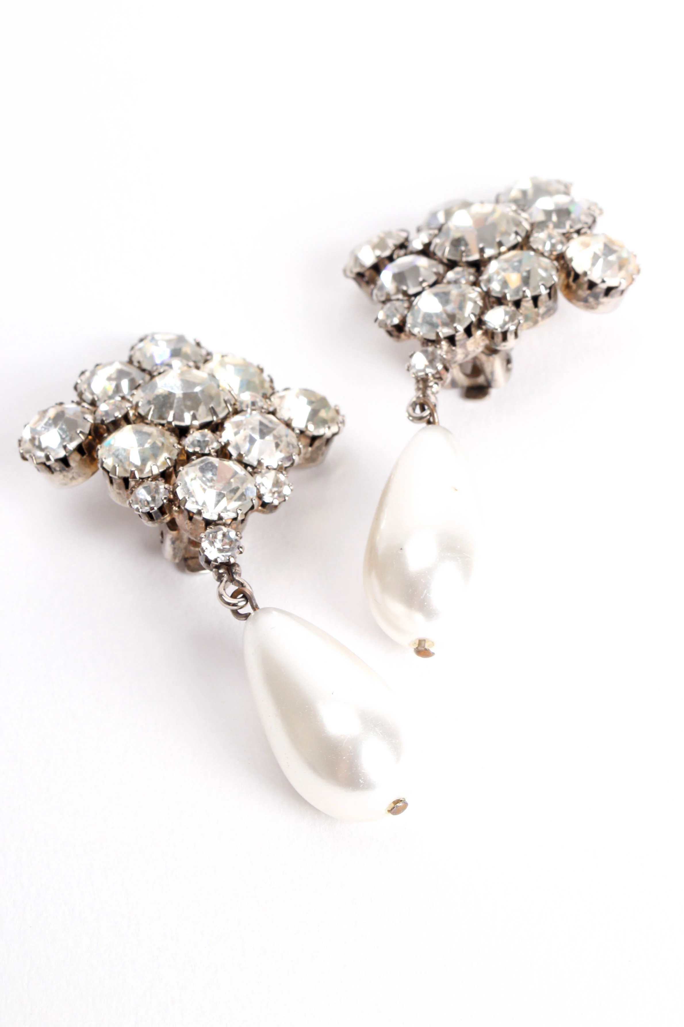 Cluster Pearl Drop Earrings - Image 4
