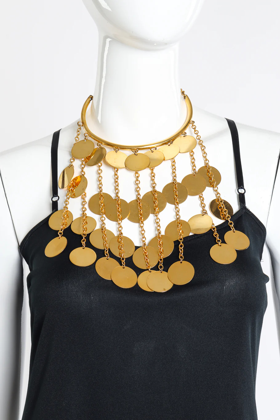 Disc Chain Fringe Necklace - Image 2
