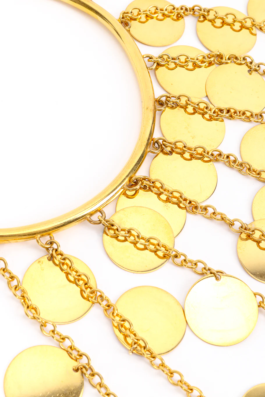Disc Chain Fringe Necklace - Image 4