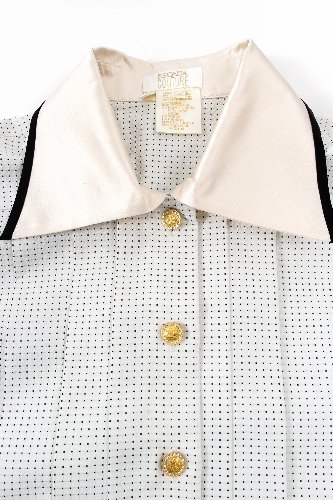 Dobby Dot Balloon Sleeve Tie Shirt - Image 15