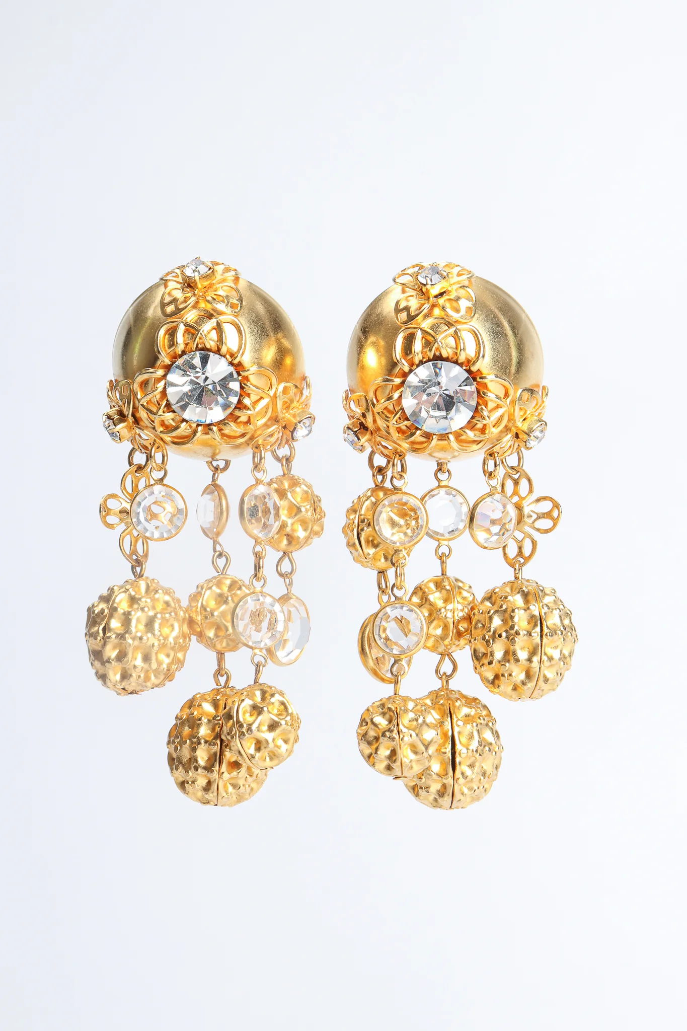 Dome Waffle Drop Earrings - Image 4