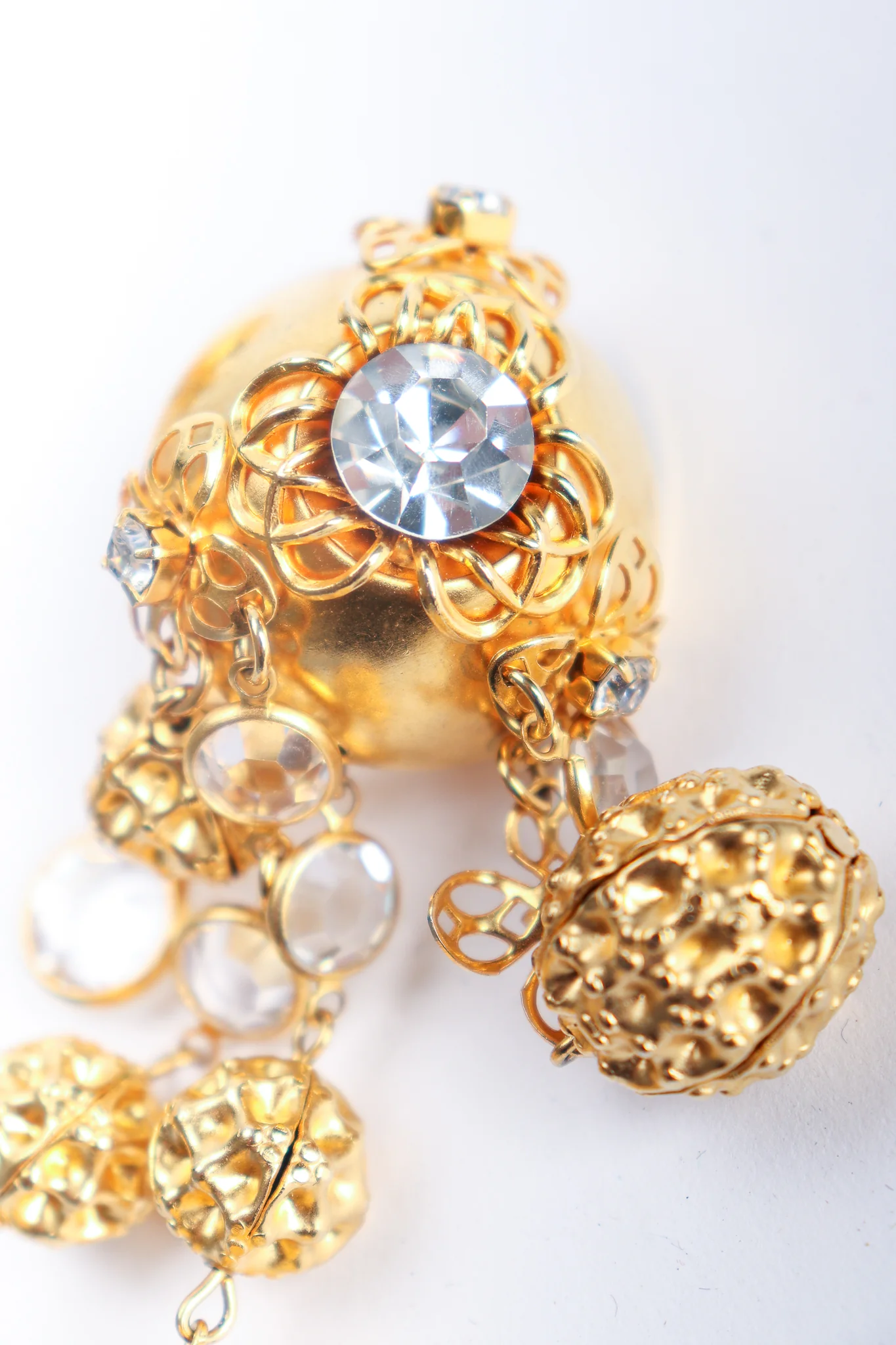 Dome Waffle Drop Earrings - Image 8