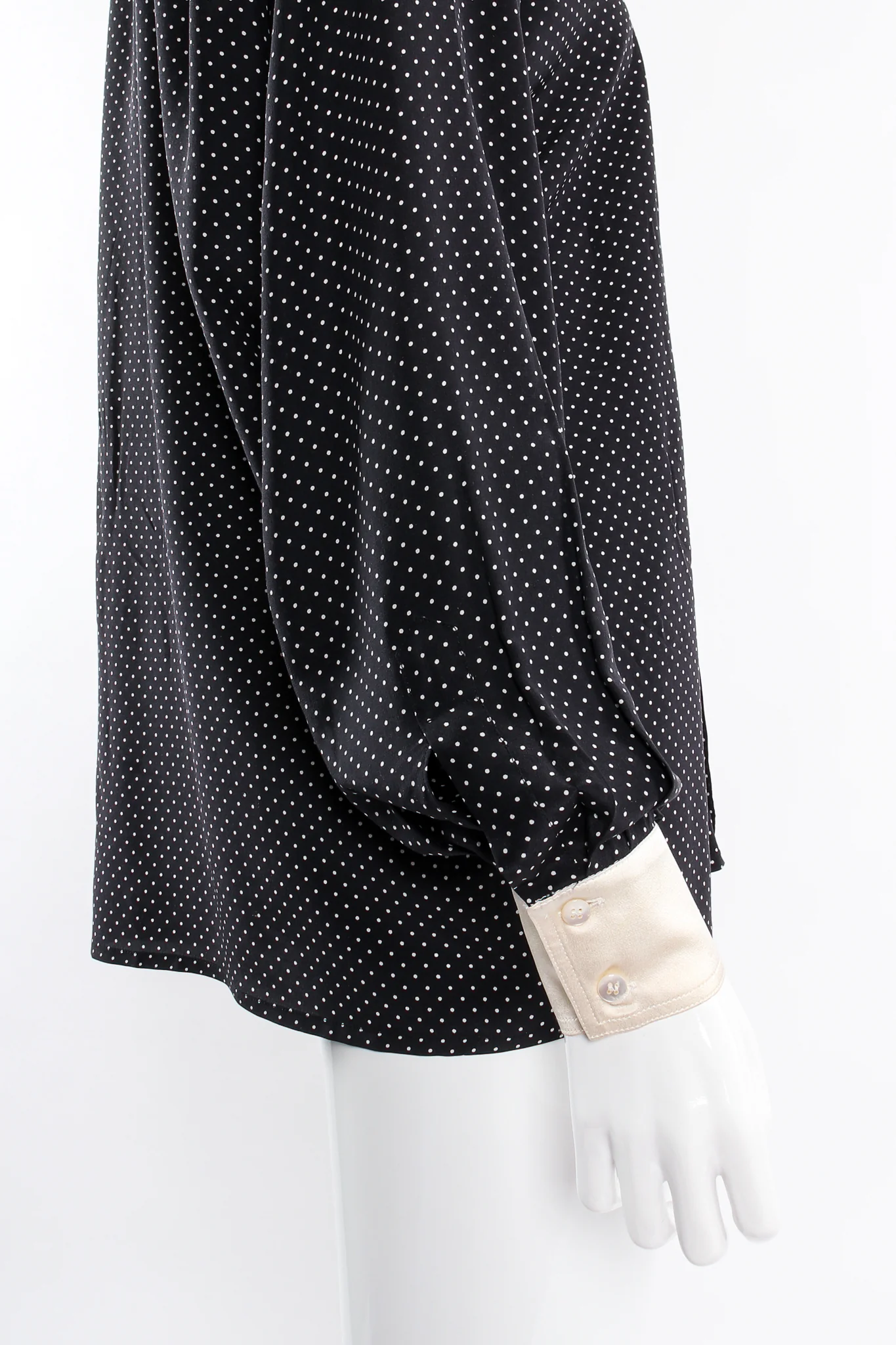 Dotted Crochet Collar Blouse - Image 9