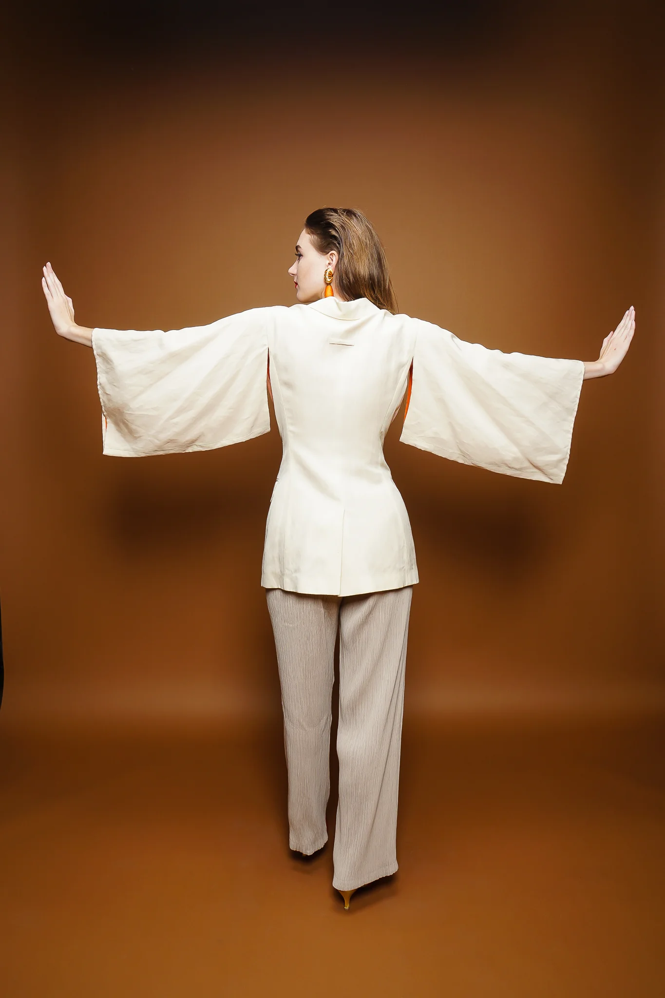 Double Breasted Kimono Sleeve Jacket - Image 5