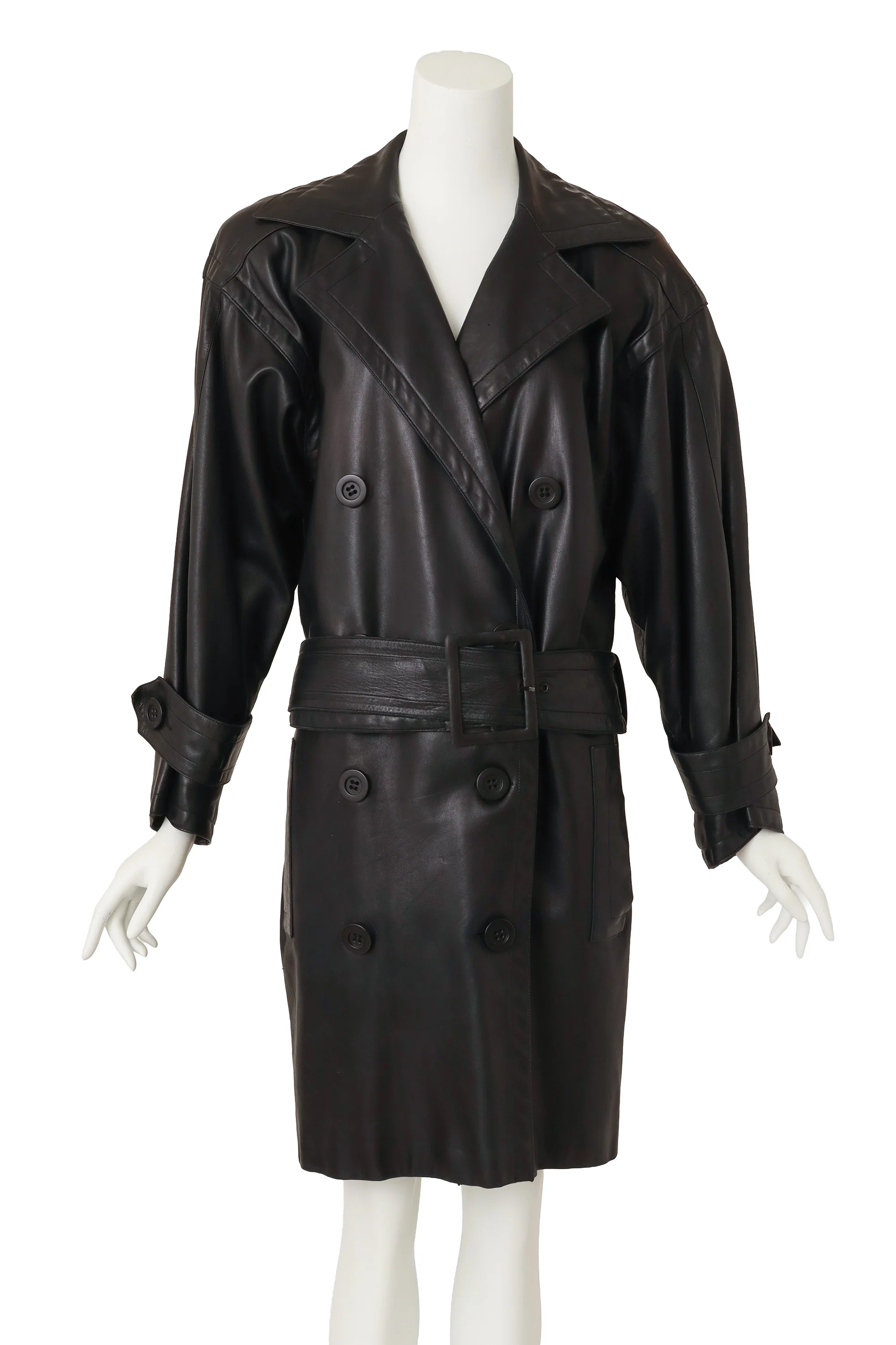 Double Breasted Lambskin Trench